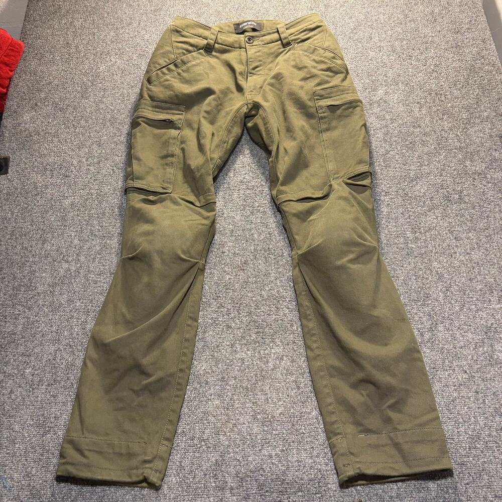 Dainese Combat Tex Motorcycle Pants Olive Green Armored Mens Size 32